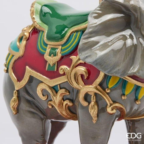 EDG Decoro natalizio elefante in poliresina 35x17xH44 cm