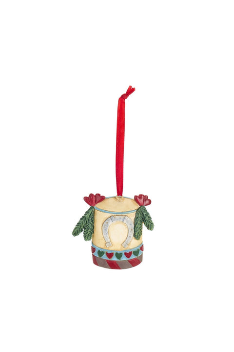 Fabric Clouds Christmas Decoration Drum "Carousel" 9x1.5x7 cm 3 variants (1 unit)