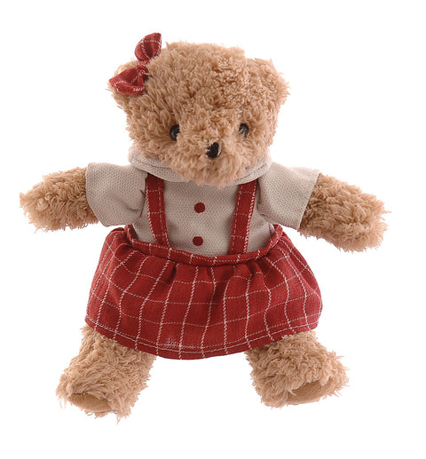 Vetur Orsetto Peluche di natale con abito e camicia H20 cm