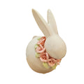 L'arte di Nacchi Coniglio pasquale in ceramica con rose 9.5xH12 cm - Angelica Home Stabia