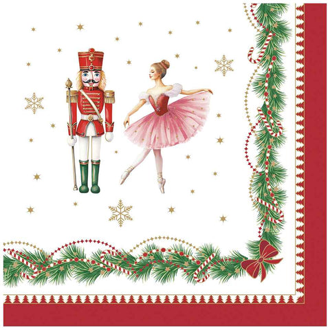 Easy Life Pack de 20 serviettes de Noël "Magie de Noel" 33x33 cm