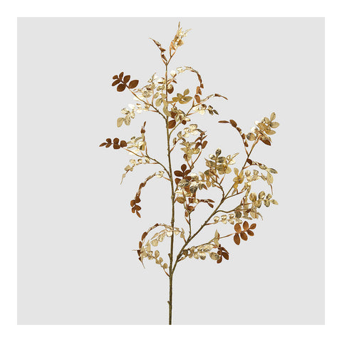 EDG - Enzo De Gasperi Ramo natalizio acacia con foglie oro H105 cm