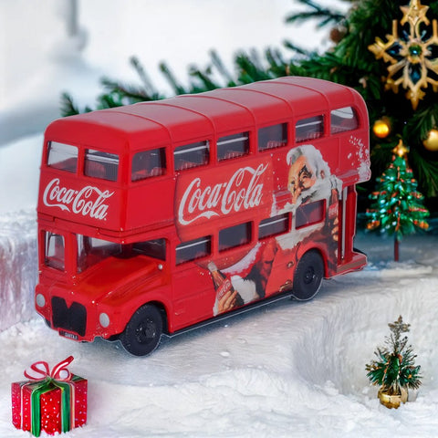 Oxford Routemaster Autobus Modellino Coca Cola Xmas 1/76 8.2x3.4xH4.2 cm - Angelica Home Stabia