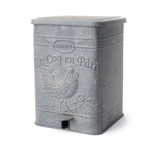 Cloth Clouds Waste Bin in Antique Metal H36 cm