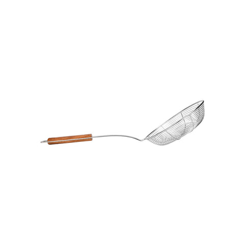 Estia Home Passoire de cuisine en acier inoxydable et bois 18x44 cm