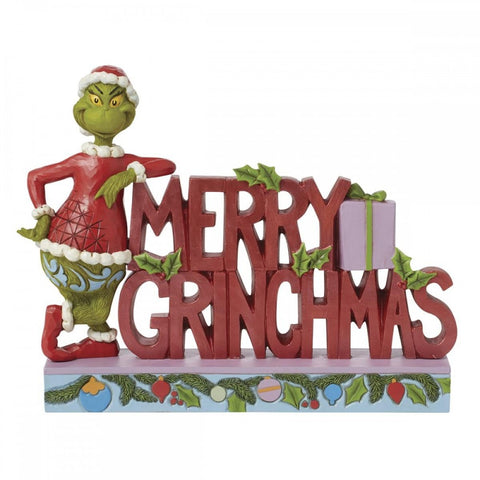 Figurine de Noël Enesco Grinch Joyeux Noël "Jim Shore" 6x23xH18 cm