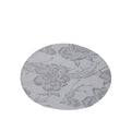 Hervit Set 2 tovagliette sottopiatto Jacquard Fleur grigio/argento D38 cm - Angelica Home Stabia