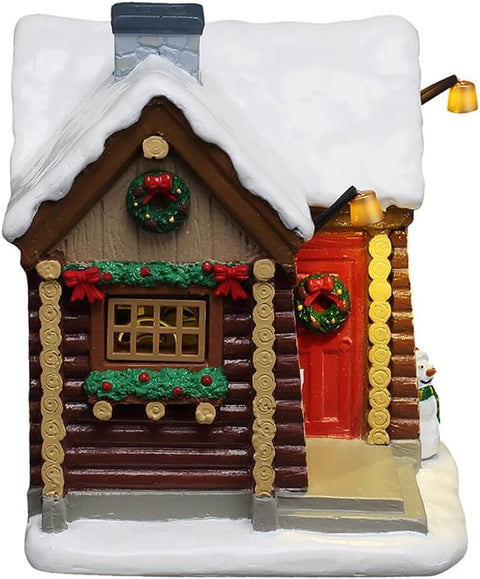LEMAX Edificio luci led "Snowshoe Cabin" H11.5x12.2x9.7 cm