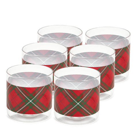 Cloth clouds Set of 6 Christmas glasses "Christmas card" 300 ml