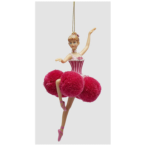 EDG Ballerina con abito rosa decorazione natalizia H18 cm 3 varianti (1unità)