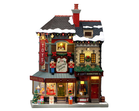 LEMAX Edificio luci led "The Christmas Shoppe" in resina H28x20.8x7.9 cm