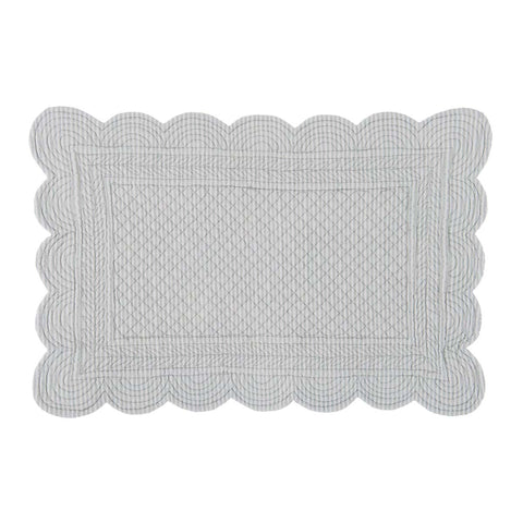 Blanc Mariclò Set 2 tovagliette rettangolari in cotone verde "Toile du Borgo" 35x50 cm