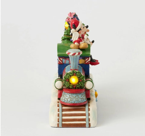 Enesco Mickey Mouse and Friends Christmas Figurine with LED Lights and Music, 10.6 x 42 x 22 cm