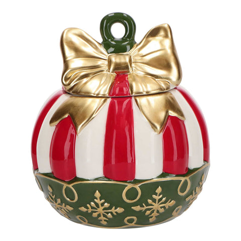 Boîte à biscuits de Noël en céramique Timstor D16xH17,5 cm