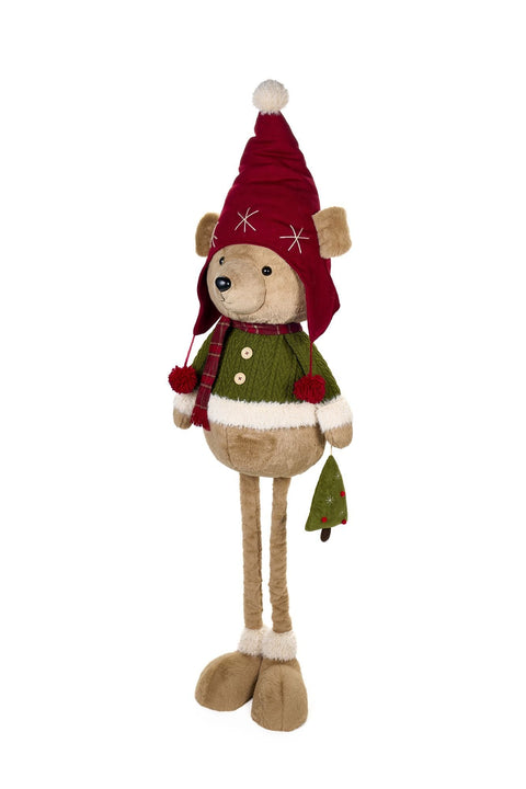 Ours de Noël en tissu avec pieds extensibles « Carrousel » H153 cm 2 variantes (1 unité)
