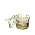 Hervit Candela Alkekengi in vetro verde Profumazione Oud D9.5xH12 cm - Angelica Home Stabia