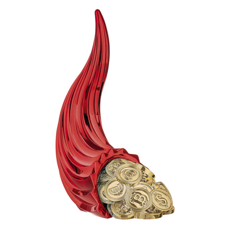 Bongelli Preziosi Scultura Cornucopia bitcoin, Made in Italy H14 cm 2 varianti(1 unità)