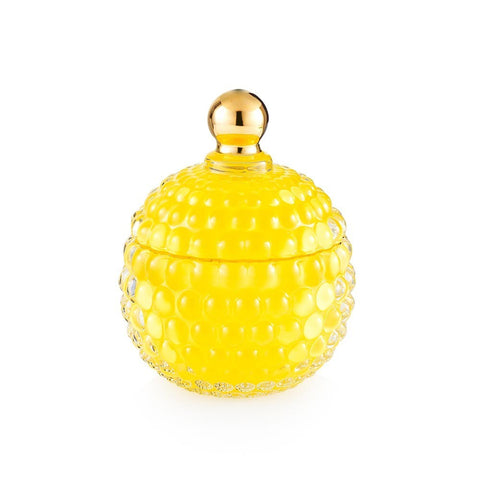 Emò Italia Yellow glass candle "Medina" Made in Italy D8.5x11 cm