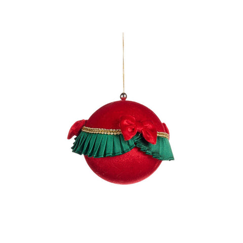 GOODWILL Sphère en tissu pour sapin de Noël 11 cm 2 variantes (1 pièce)