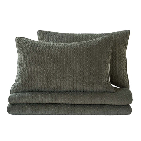 Blanc Mariclò Green Winter Double Duvet "Velvet Night" 260x260 cm