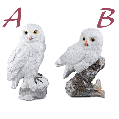 Formano Christmas Statuette Owl in stone 19xH22 cm 2 variants (1pc)