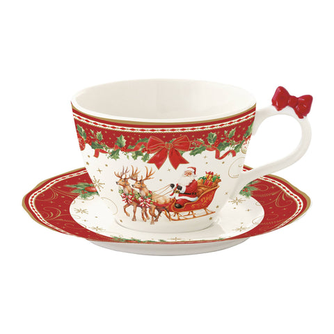 Easy Life Tazza da tè di natale in porcellana "Christmas Heritage" 240 ml