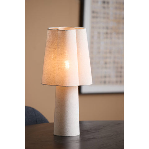 Light & Living Lampada in lino naturale con paralume "Musaby" D25xH50 cm