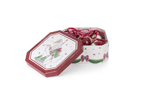 Cloth Clouds Set of 5 Christmas Balls + "Carousel" Package D7.5 cm