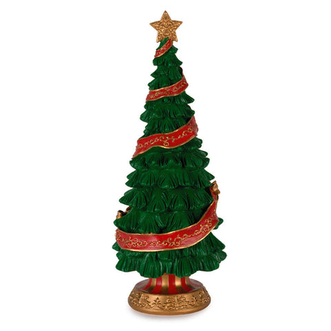 Henriette Albero di Natale in resina nastro e fiocchi "Royal Forest" D15xH38 cm