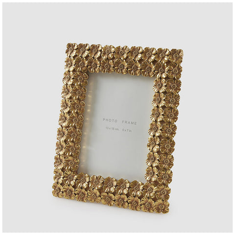 Cadre photo doré EDG Enzo De Gasperi Fleurs 19xH24 cm