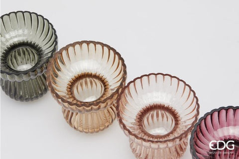 EDG Enzo de Gasperi Vase rayé biforme D11xH11 cm 4 variantes (1pc)