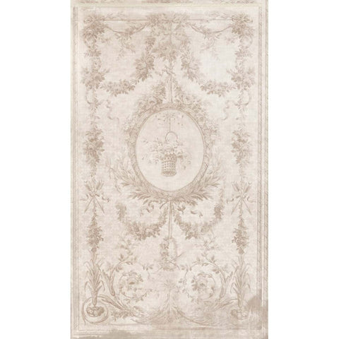 Blanc Mariclò Tappeto arredo Jacquard in misto cotone avorio "Aubusson" 85x150 cm