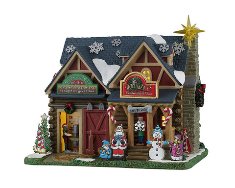 LEMAX Edificio luci led "Holly & Ivy's Christmas Yard Decor" H17.1x20x14 cm