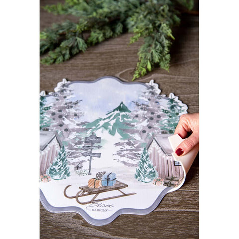 Blanc Mariclò Set of two Christmas placemats "Secret Refuge" 35x52 cm