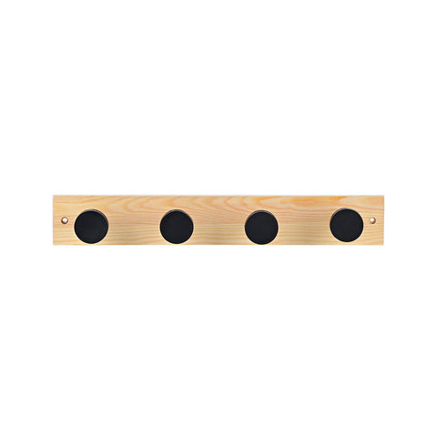 Estia Home Appendiabiti da parete in legno 4 Ganci 40x6x6 cm