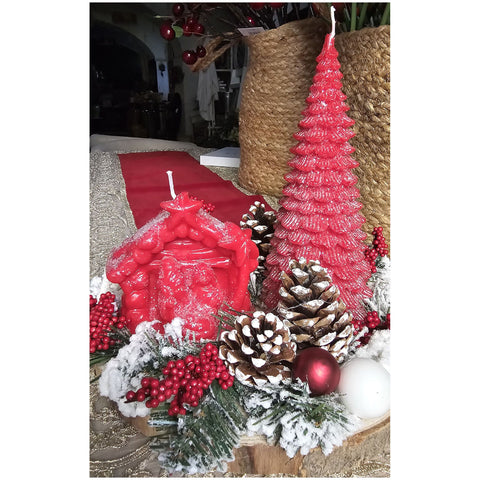 Centre de table de la crèche Cereria Parma avec bougies D22xH22 cm