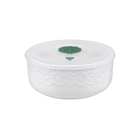 La Porcellana Bianca Ciotola in porcellana tappo fiocchi "InTavola" D15 cm
