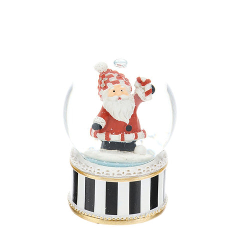 Hervit Christmas Decoration Snow Globe with Santa Claus in Resin and Glass D4.5 H6 cm