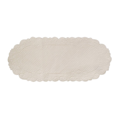 Blanc Mariclò Runner in cotone naturale "Carmen", Shabby Chic 45x100 cm