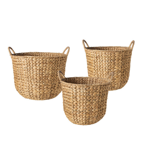 Nacchi's Art Panier Rond en Jacinthe d'Eau 3 Variations (1 Unité)