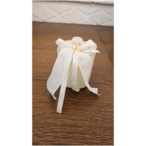 Fiori di Lena Candela in vasetto di vetro con applicazione Farfalla 8x8xH9 cm 4 varianti(1 unità) - Angelica Home Stabia