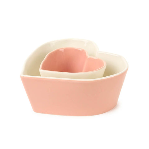 Nuvole di Stoffa Set 2 ciotole in ceramica "La Vie en Rose"