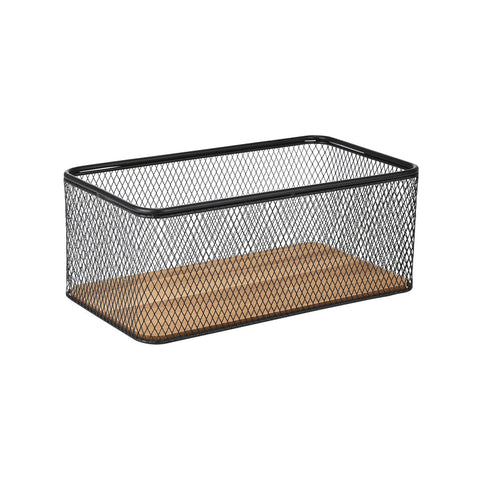Estia Home Cestino portaoggetti in metallo filato 30,5x16,5xH12,5 cm