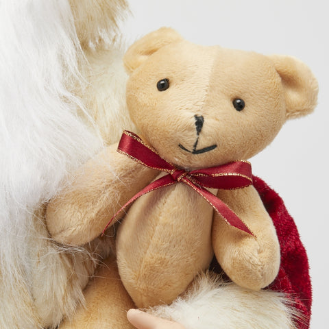 EDG - Figurine Père Noël Enzo De Gasperi avec ours en peluche H80cm