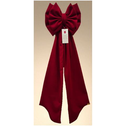 Madame Fioccò Mega Fiocco per Albero di Natale in tessuto rosso H165 cm