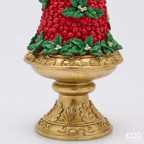 EDG Décoration sapin de Noël en polyrésine D12,5 H34 cm