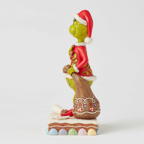 Figurine de Noël Grinch Enesco Jim Shore avec biscuits H 20,5 cm