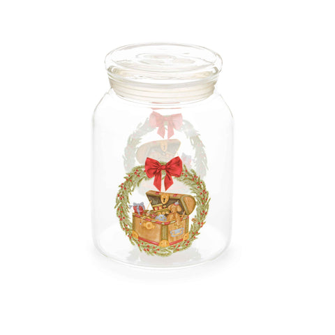 Nuvole di Stoffa Barattolo natalizio borosilicato "Vintage Toys" 1300 ml