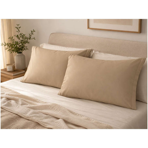 Bianco Perla Set 2 federe in cotone tinta unita 50x80 cm 3 varianti(2 unità)