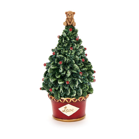 Tissu Nuages ​​Sapin de Noël en résine "Bear Wonderland" 7,5xH15 cm 2 variantes (1pc)